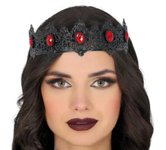 Faixa de cabeça preta metálica Queen