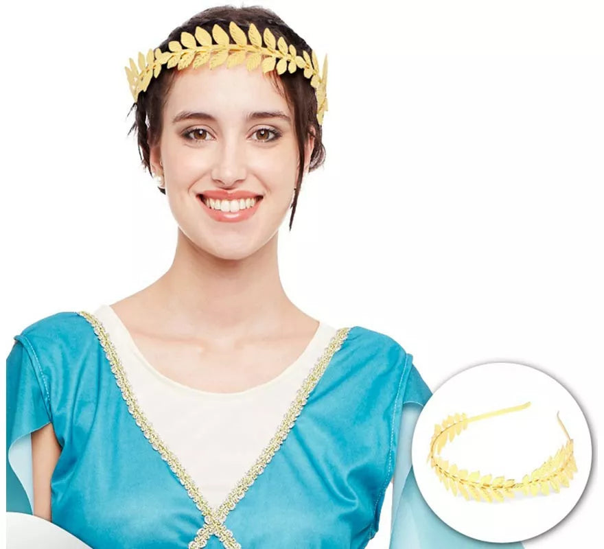 Translation missing: pt-PT.Diadema Romana dorada de metal adulto