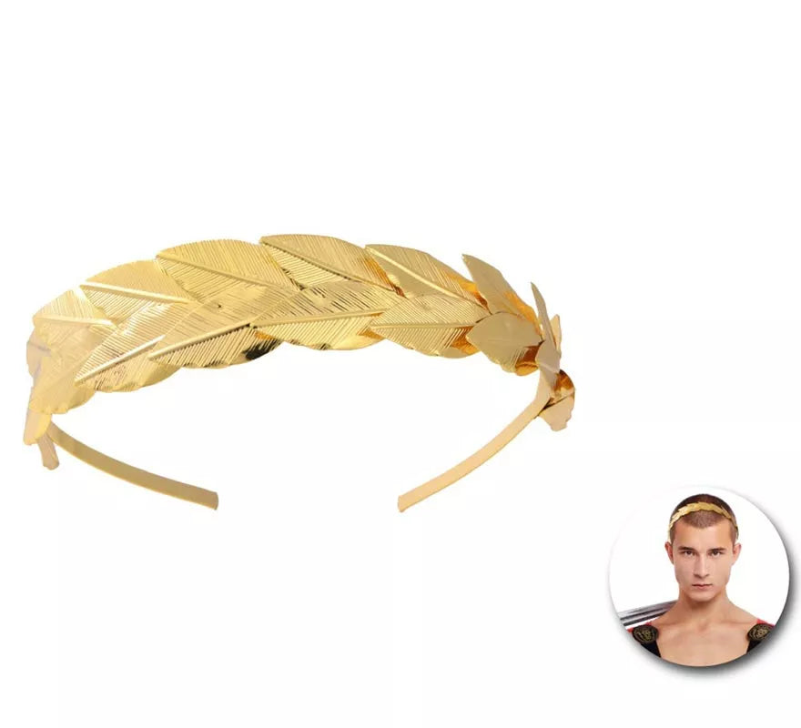 Translation missing: pt-PT.Diadema Romana hojas de laurel doradas