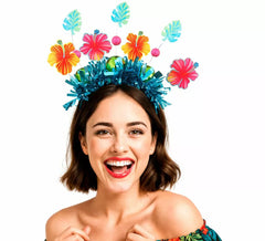 Tiara de flores tropicais havaianas