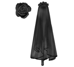 Faixa de cabeça de véu preto