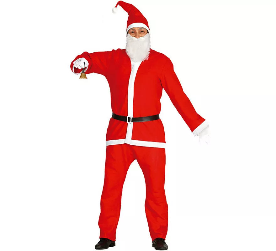 Translation missing: pt-PT.Disfraz barato de Papa Noel con Gorro y Barba para Hombre