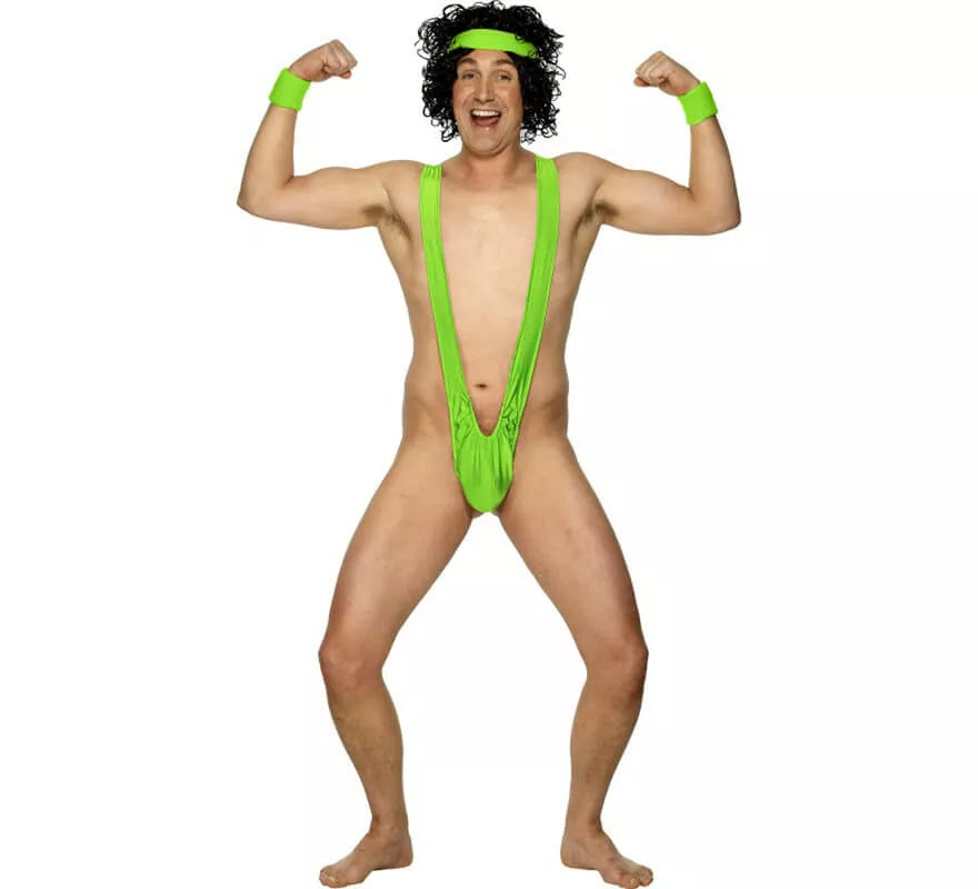 Translation missing: pt-PT.Disfraz Biquini de Borat color verde de Lycra