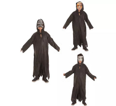 Traje com túnica e máscara de terror em 3 modelos variados para crianças
