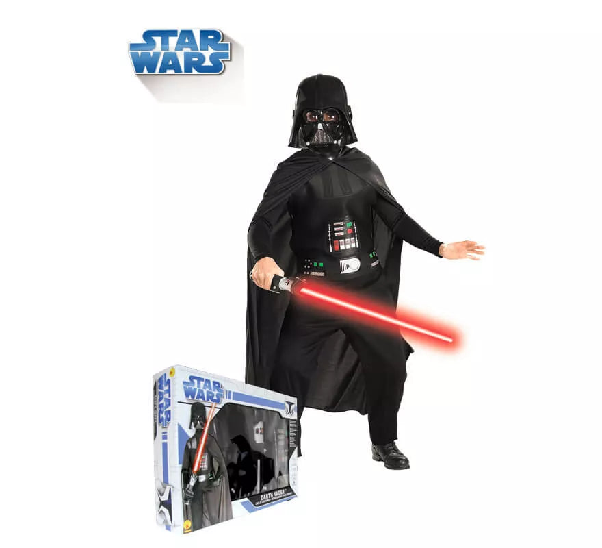 Translation missing: pt-PT.Disfraz Darth Vader con espada en caja