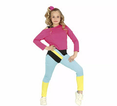 Fato de aeróbica para menina dos anos 80