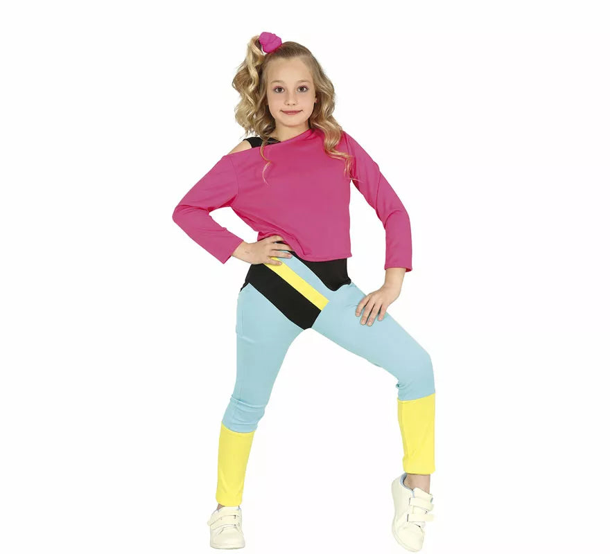 Translation missing: pt-PT.Disfraz de Aerobic de los 80' para niña