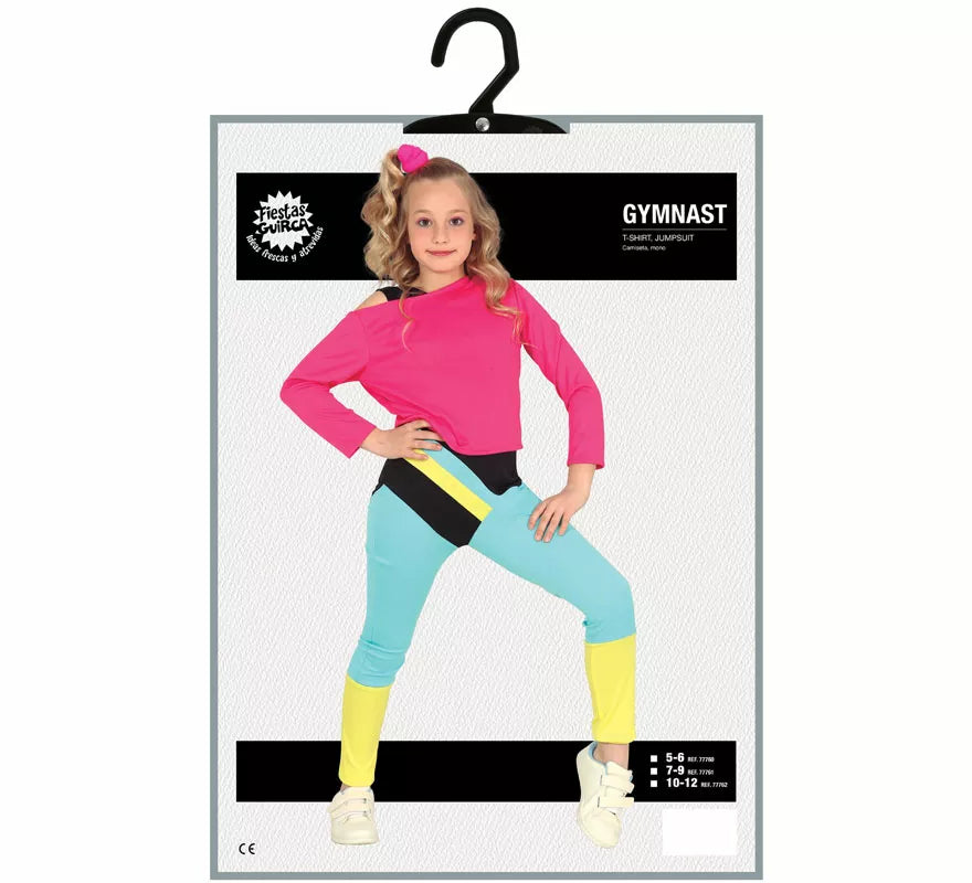 Translation missing: pt-PT.Disfraz de Aerobic de los 80' para niña