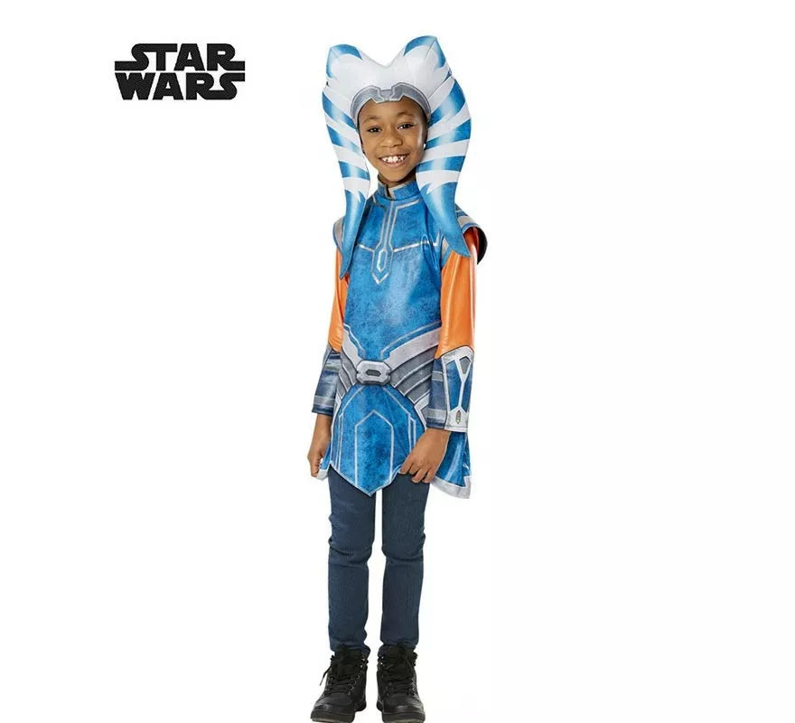 Translation missing: pt-PT.Disfraz de Ahsoka Tano Star Wars clásica con tocado para niña