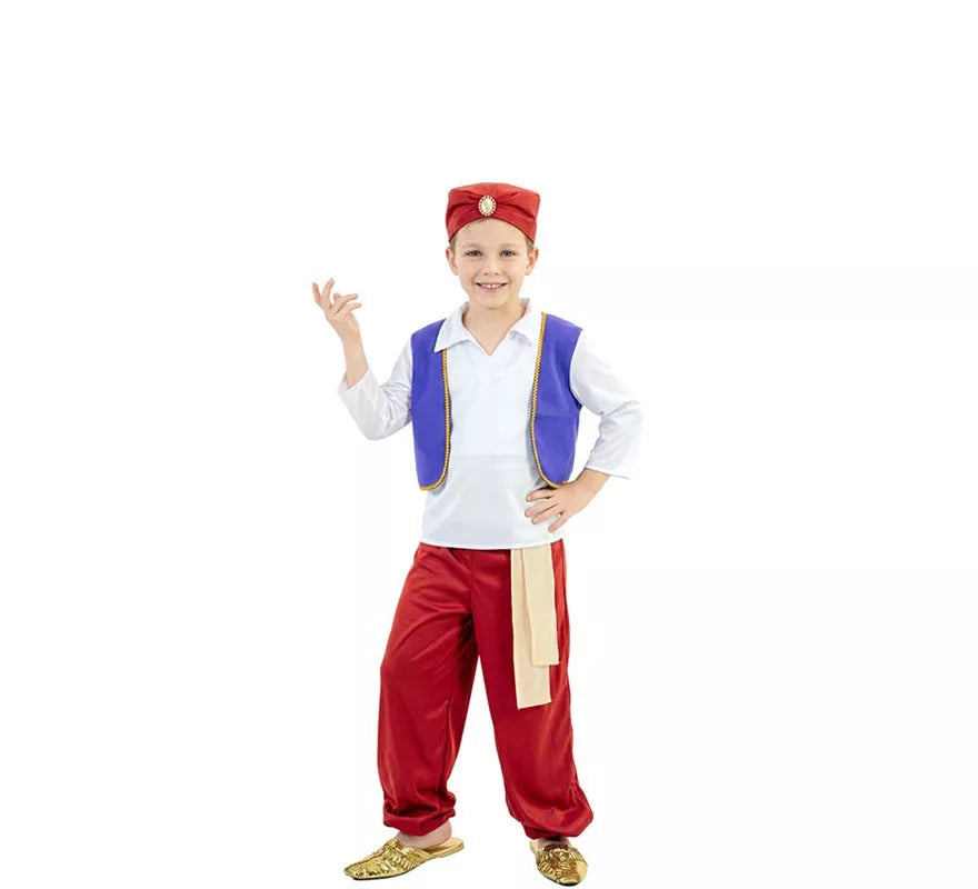 Translation missing: pt-PT.Disfraz de Aladino Rojo y Blanco para niño