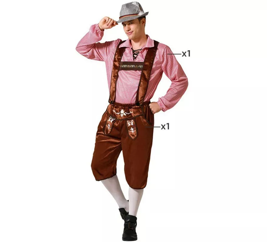 Disfraz de Alemán Tradicional Marrón para hombre