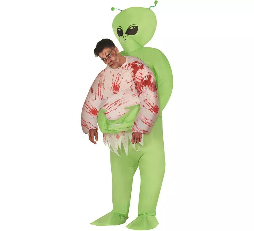 Translation missing: pt-PT.Disfraz de Alien verde hinchable o inflable para hombre