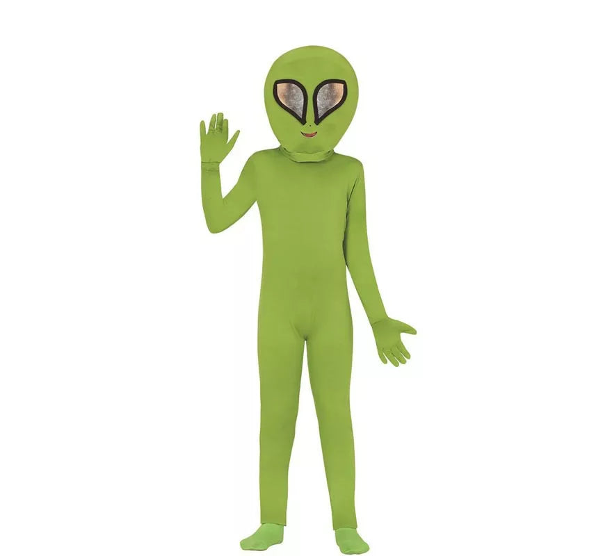Translation missing: pt-PT.Disfraz de Alien verde para niños