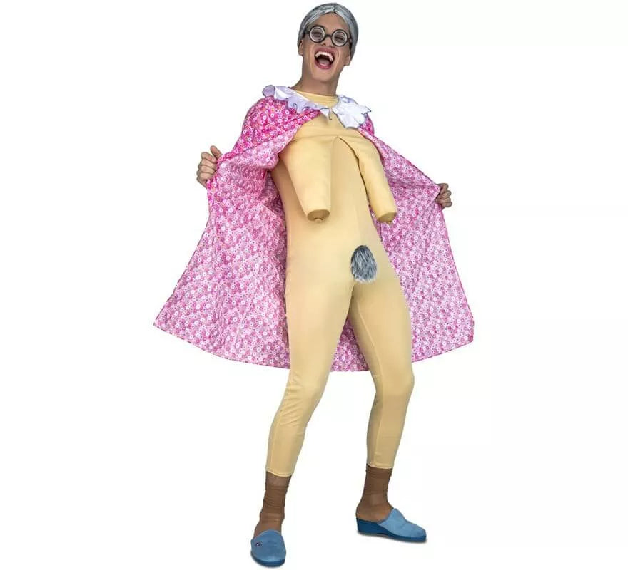 Translation missing: pt-PT.Disfraz de Anciana Exhibicionista para hombre