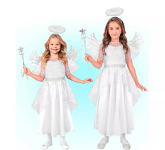 Fato de Anjo Branco para Meninas