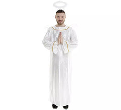 Fato de anjo com asas e auréola para homem