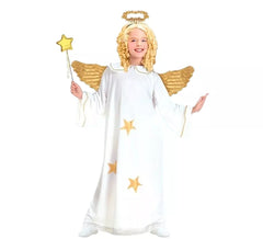 Fato de anjo com estrelas para crianças