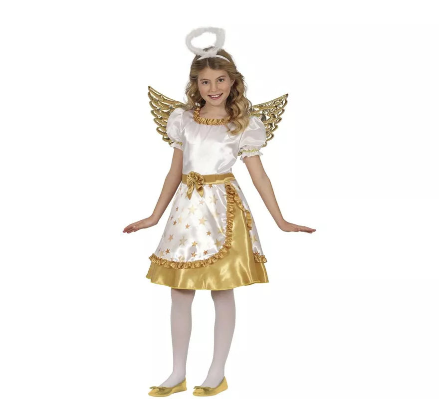 Translation missing: pt-PT.Disfraz de Ángel dorado para niña