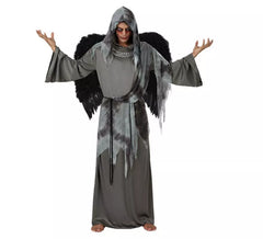 Fato de anjo preto para homem tamanho ML