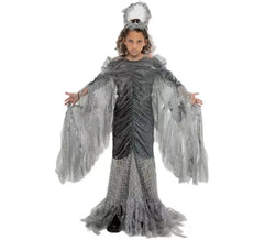 Fato de Anjo Negro para Meninas