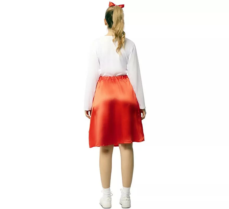 Translation missing: pt-PT.Disfraz de Animadora años 50 rojo y blanco para mujer