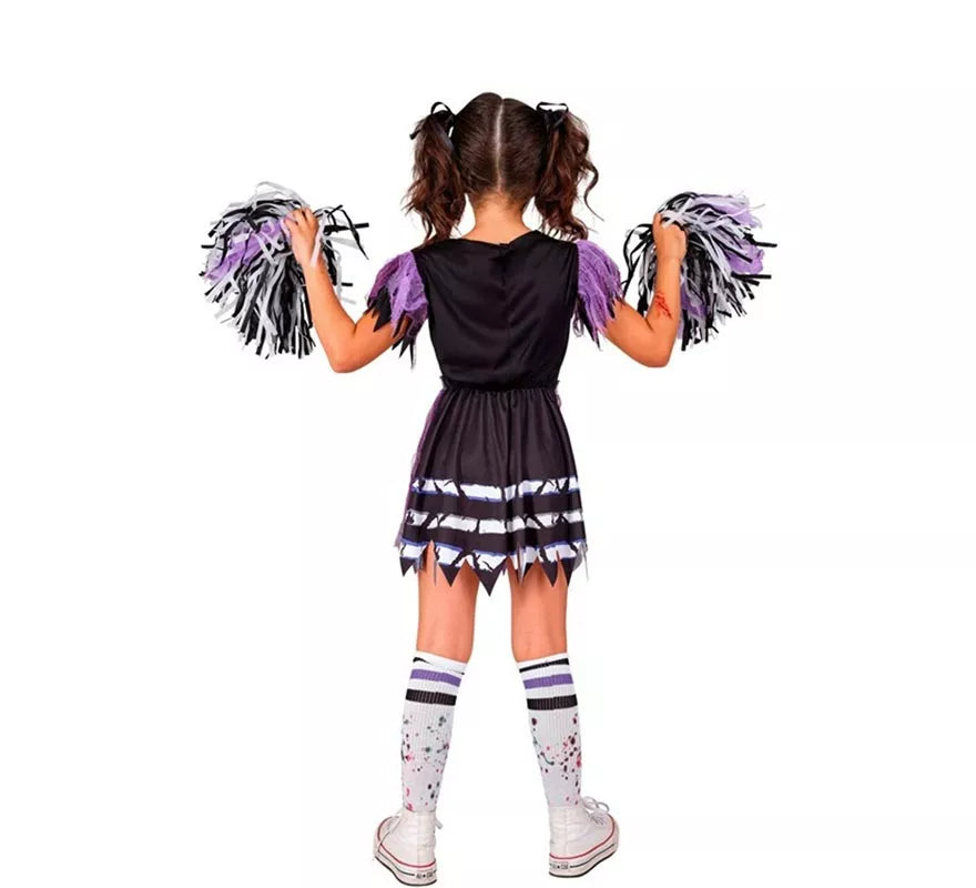 Translation missing: pt-PT.Disfraz de Animadora Cheerleader Zombie para niña