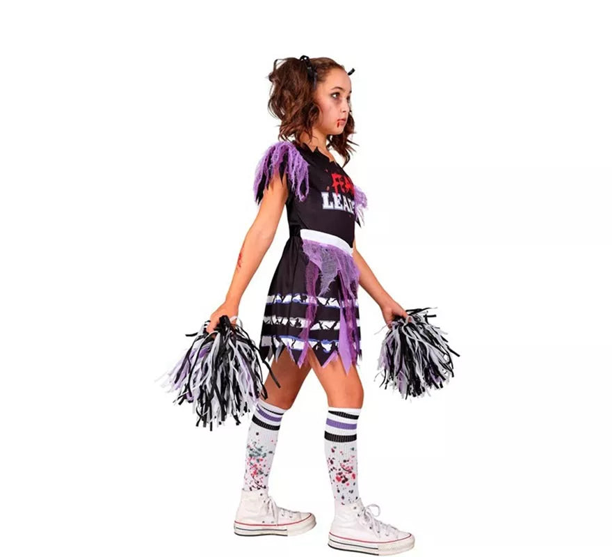 Translation missing: pt-PT.Disfraz de Animadora Cheerleader Zombie para niña