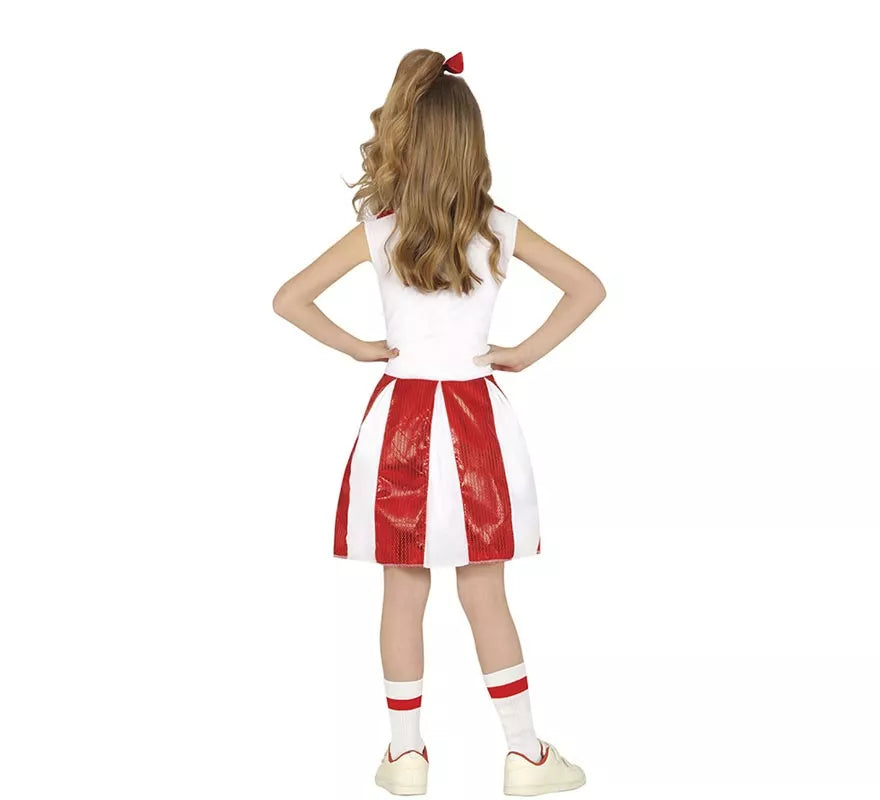 Translation missing: pt-PT.Disfraz de Animadora con lentejuelas rojas para niña