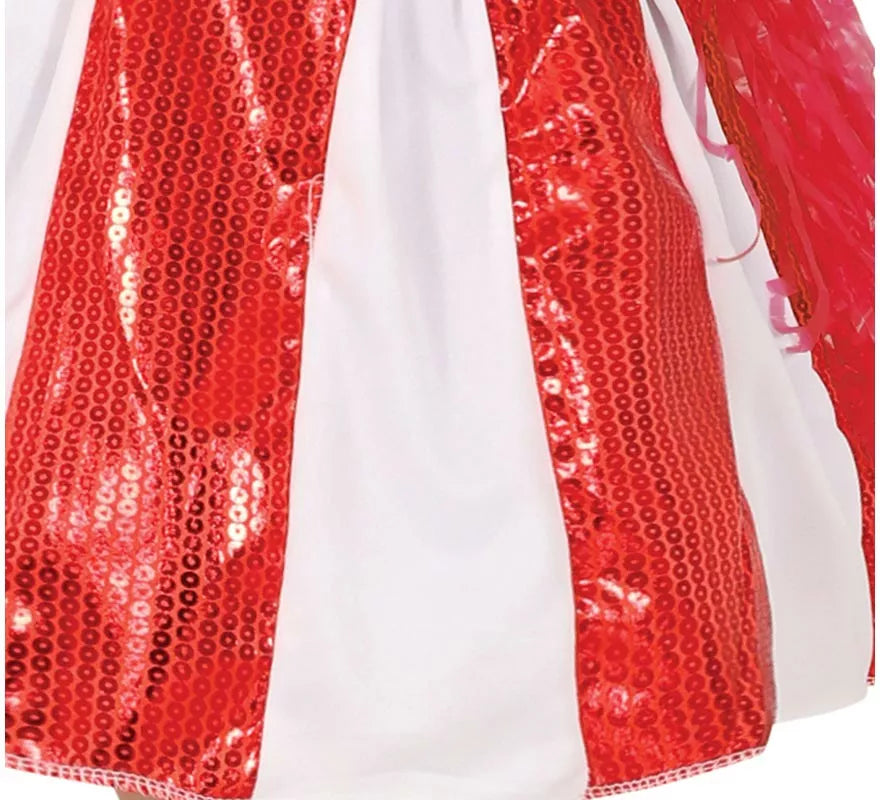 Translation missing: pt-PT.Disfraz de Animadora con lentejuelas rojas para niña