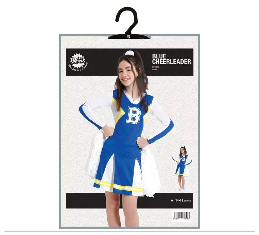 Translation missing: pt-PT.Disfraz de Animadora del Equipo Azul para adolescente