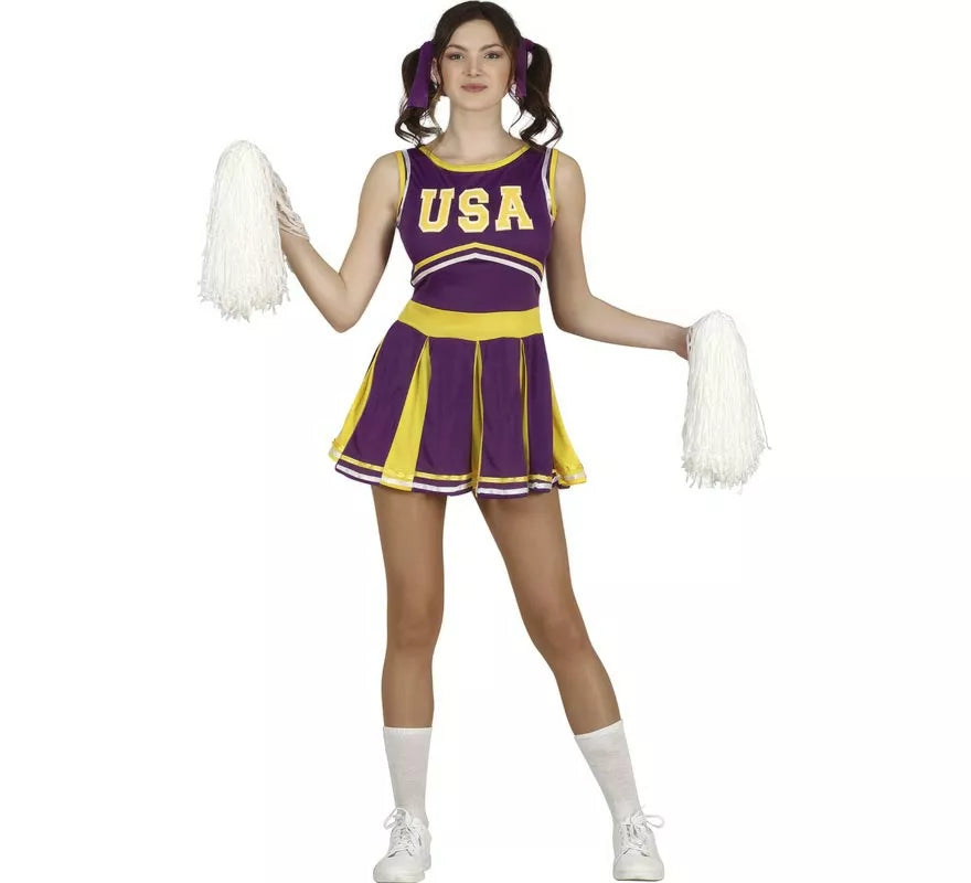 Translation missing: pt-PT.Disfraz de Animadora del Equipo Morado para adolescente