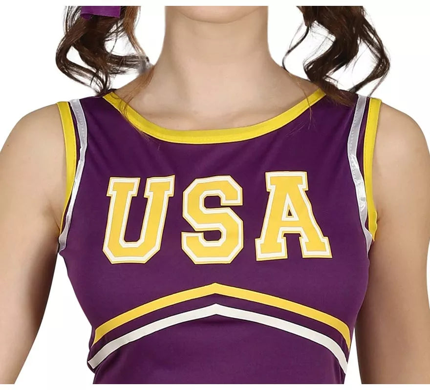 Disfraz de Animadora del Equipo Morado para adolescente