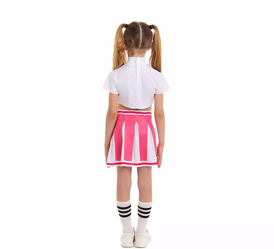 Disfraz de Animadora rosa para niña