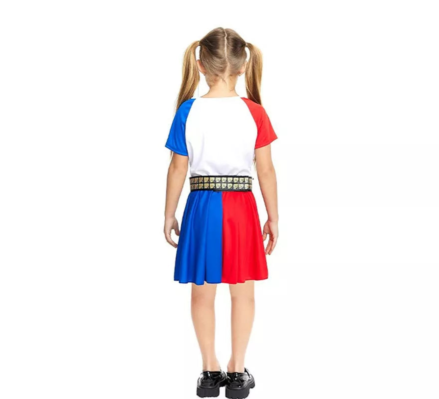 Disfraz de Animadora Sádica bicolor para niña y adolescente
