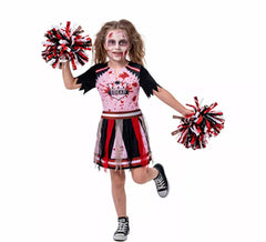 Fato de cheerleader zombie para menina