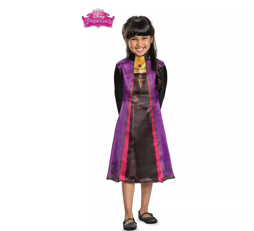 Translation missing: pt-PT.Disfraz de Anna Frozen traje morado para niña