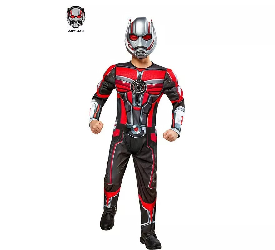 Disfraz de Antman Los Vengadores musculoso con máscara deluxe para niño