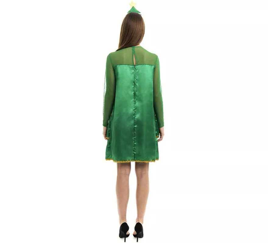 Translation missing: pt-PT.Disfraz de Árbol de Navidad con volantes y diadema para mujer