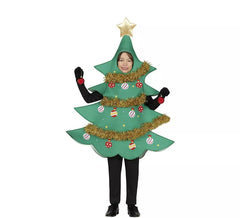 Árvore de natal decorada com fantasia de estrela para crianças