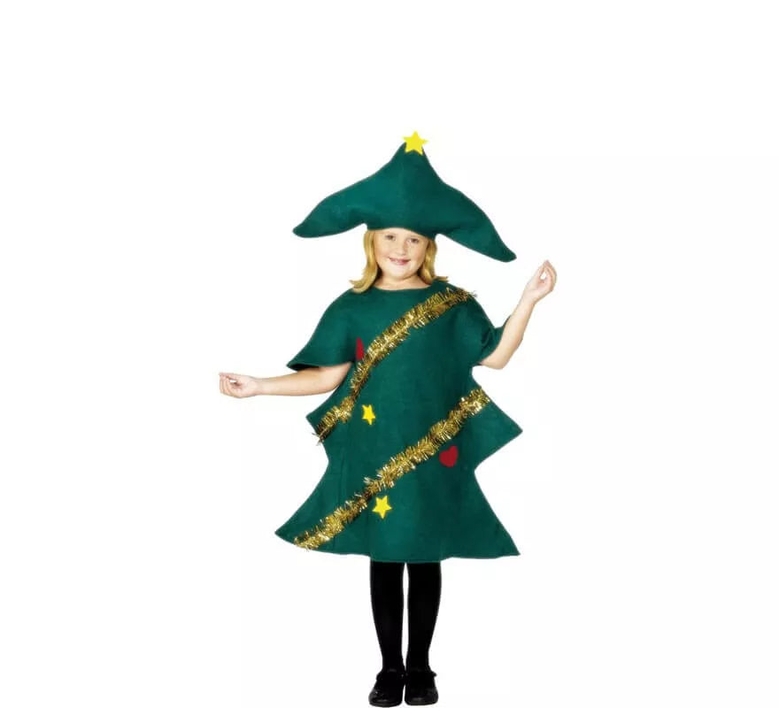 Translation missing: pt-PT.Disfraz de Árbol de Navidad Verde para niños