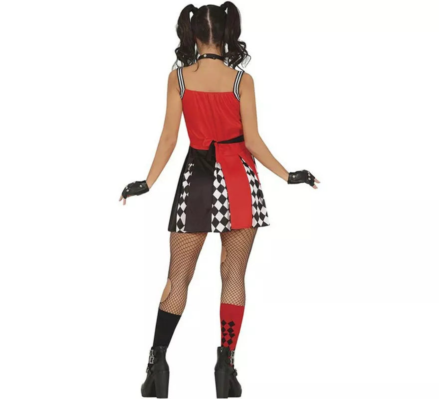 Translation missing: pt-PT.Disfraz de Arlequina Animadora en vestido para mujer