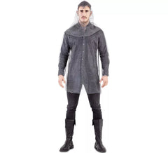 Traje de armadura de malha masculino