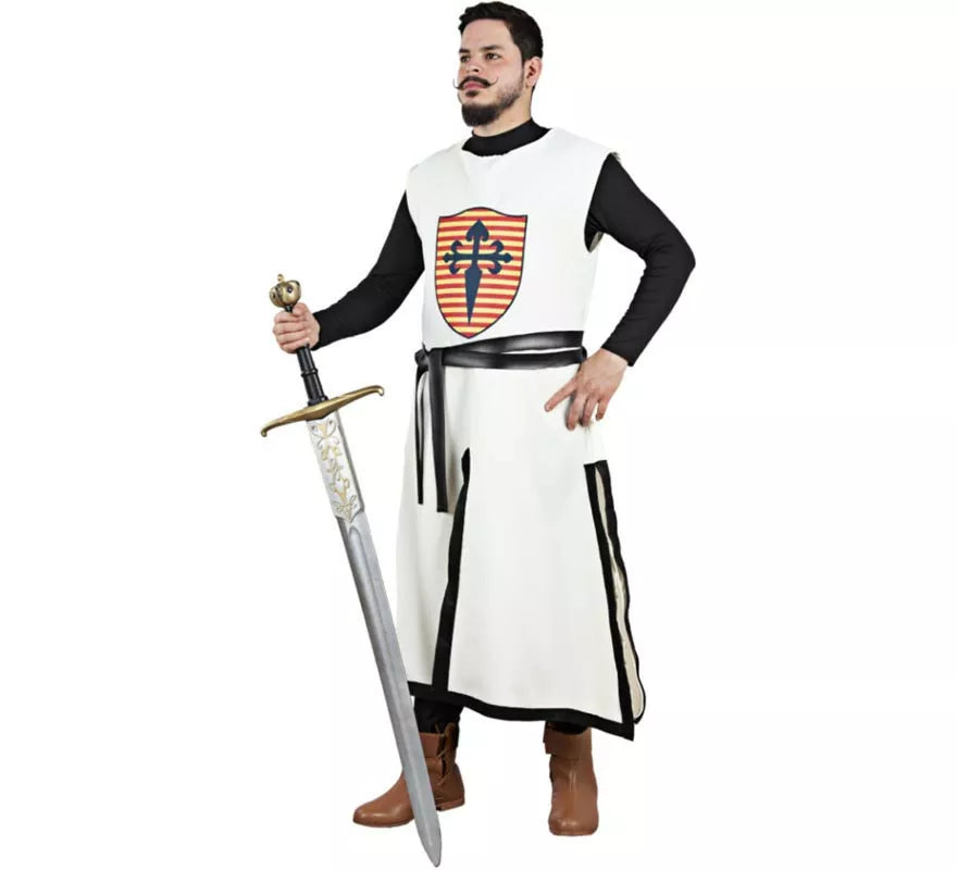 Translation missing: pt-PT.Disfraz de Armero Medieval blanco para hombre