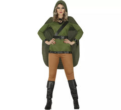 Fato de arqueiro verde para mulheres