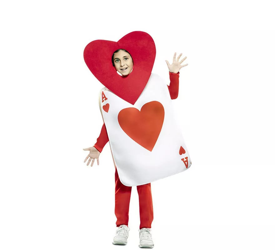 Disfraz de As de Corazones para niños