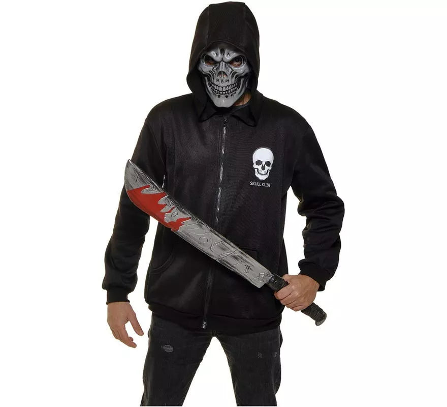 Translation missing: pt-PT.Disfraz de Asesino Calavera con Sudadera y Máscara para adulto