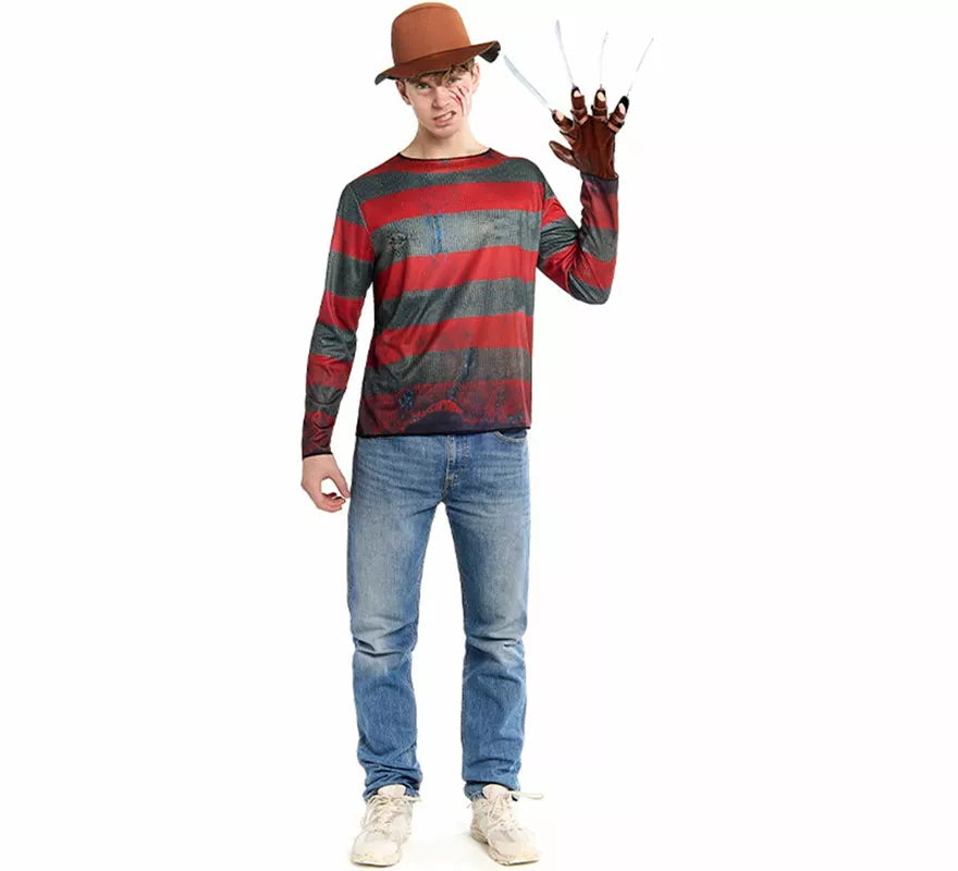 Translation missing: pt-PT.Disfraz de Asesino de Pesadilla con Sombrero para hombre