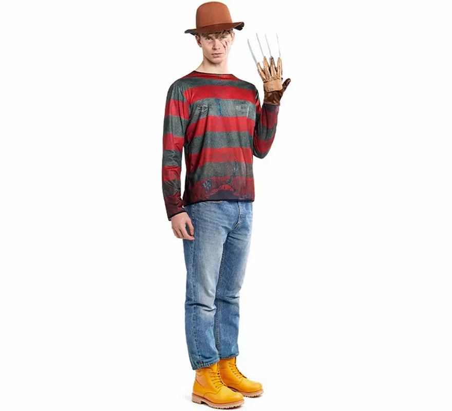 Translation missing: pt-PT.Disfraz de Asesino de Pesadilla con Sombrero para hombre
