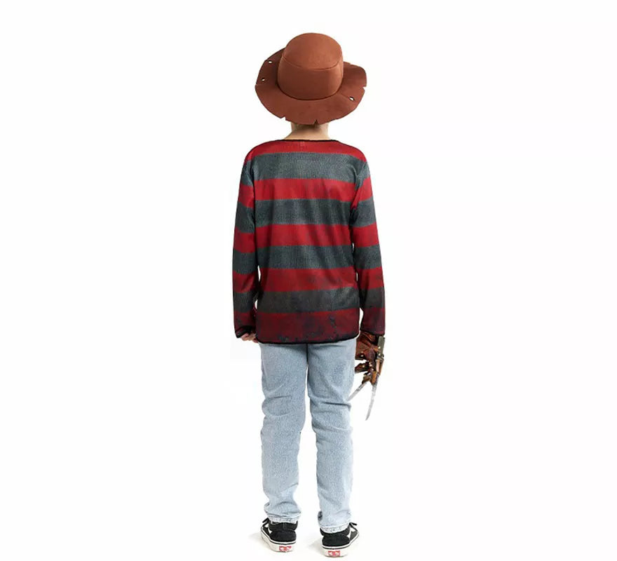 Translation missing: pt-PT.Disfraz de Asesino de Pesadilla con Sombrero para niño