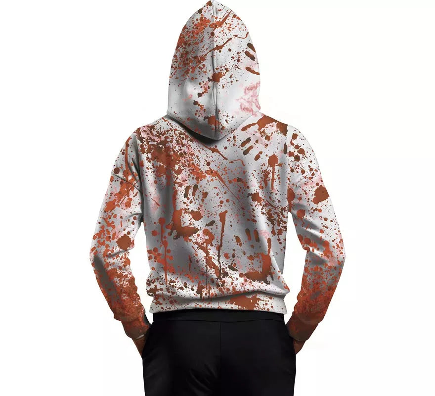 Disfraz de Asesino Sangriento con Sudadera y Máscara para adulto